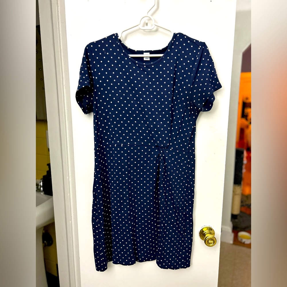 Polka Dot Navy Dress